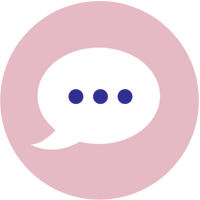 An icon showing a speech bubble