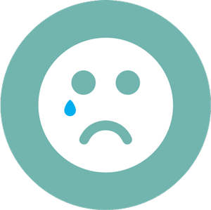 Sad face icon