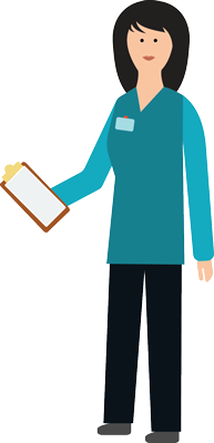 woman with clipboard