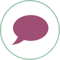 An icon showing a speech bubble