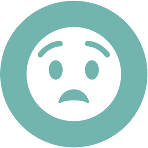 Worried face icon