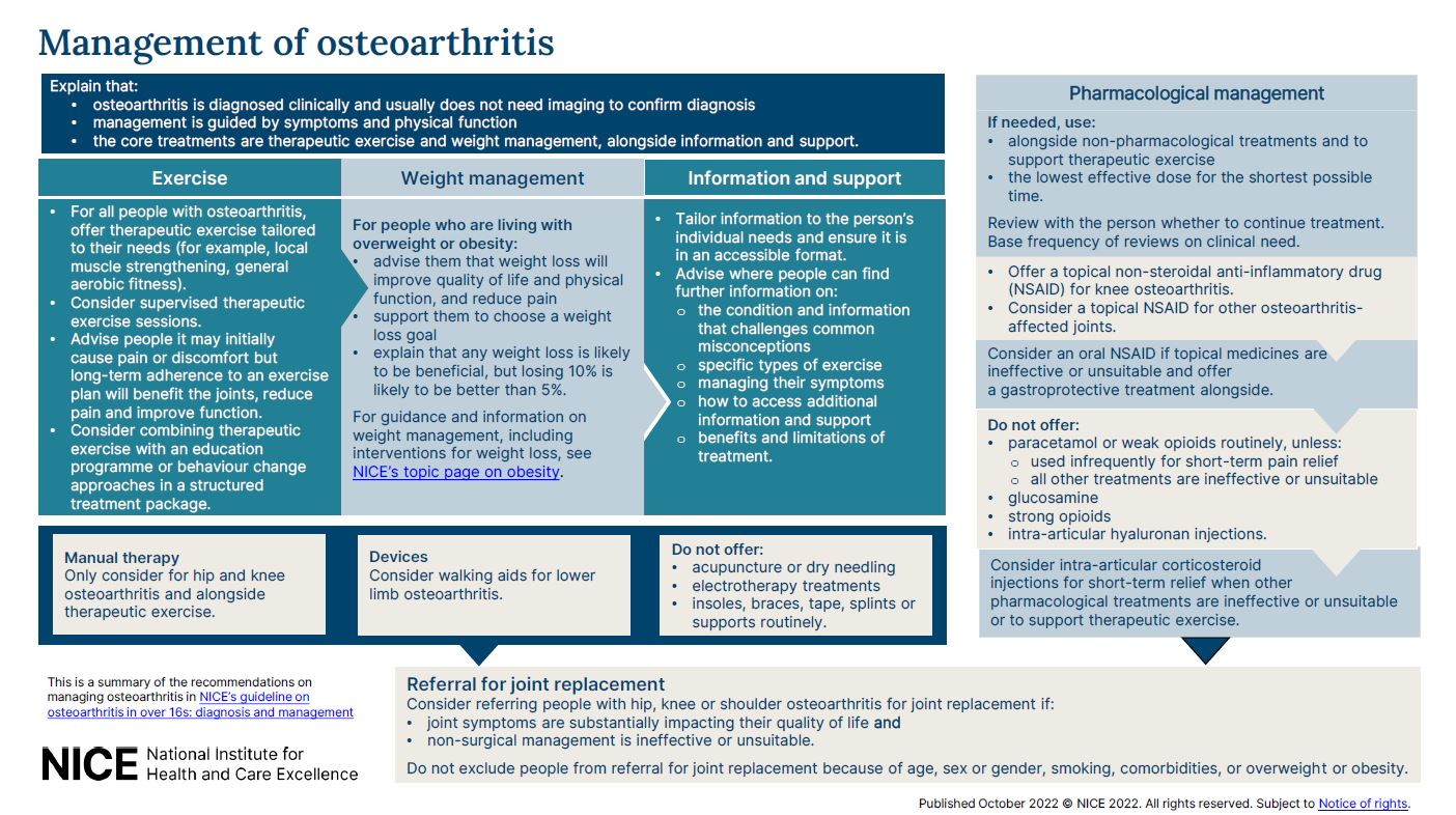 osteoarthritis guidelines 2022