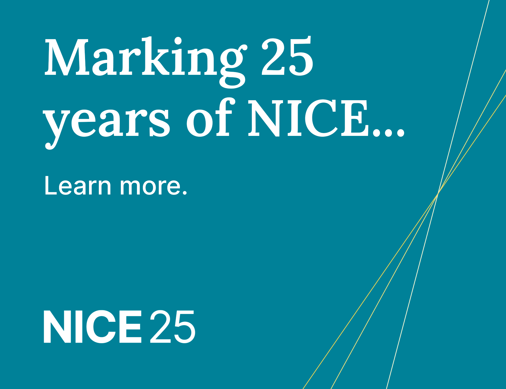 了解更多有关我们如何纪念NICE 25周年的信息