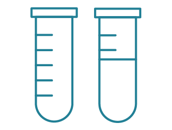 An icon of 2 test tubes