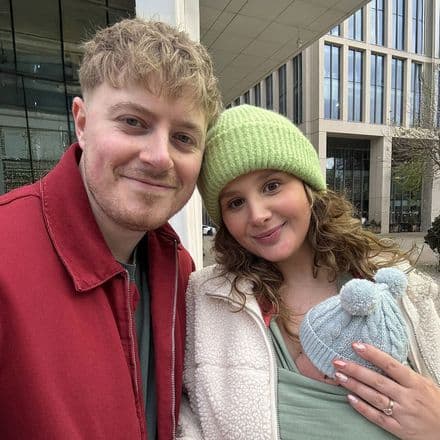 Amelia and Peter, parents to baby Rufus